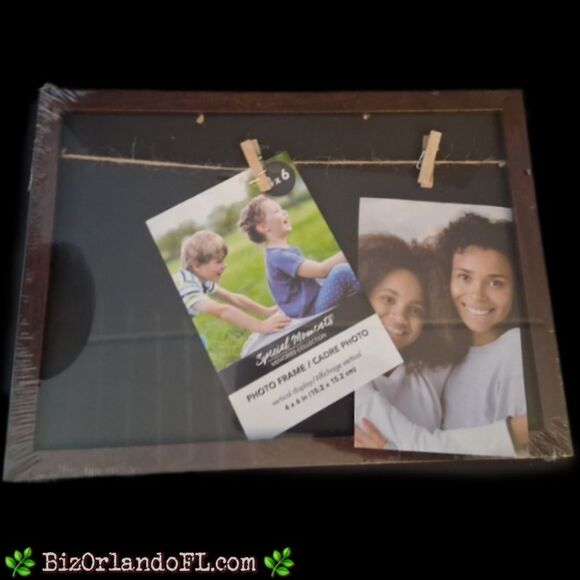 American Vintage Other - Dark Brown Photo Frame with Twine